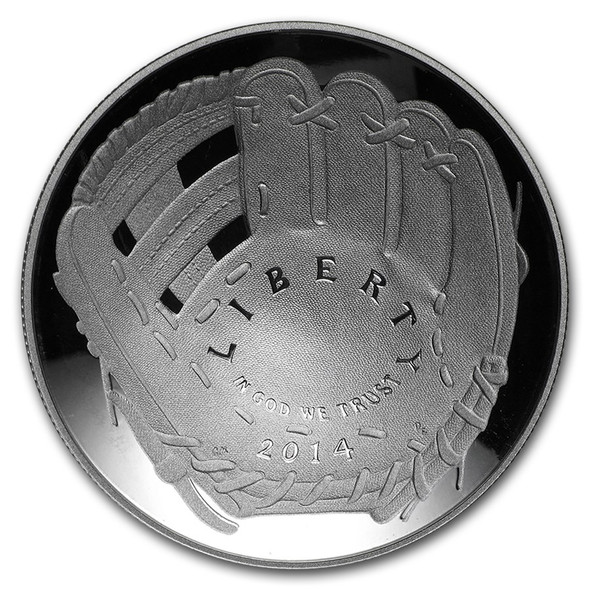 2014-P $1 Baseball Hall Fame Silver Commem - Proof