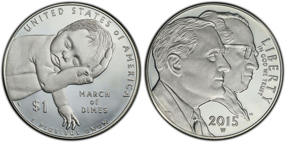 2015-W $1 March of Dimes Silver Coin - Proof
