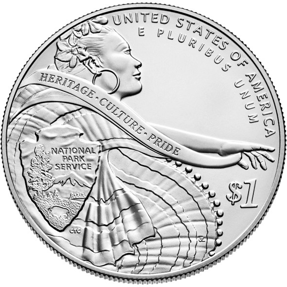 2016-P $1 National Park Service Centennial Silver Commem - BU