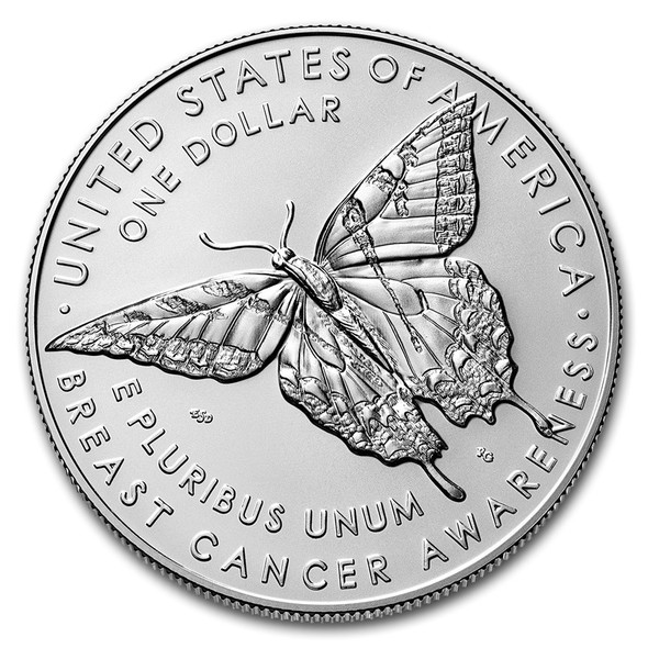 2018-P $1 Breast Cancer Awareness Silver Commem - BU