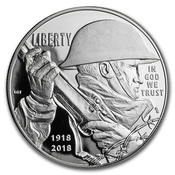2018-P $1 World War I Centennial Silver Commem - BU