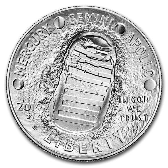2019-P $1 Apollo 50th Anniversary Silver Commem - BU
