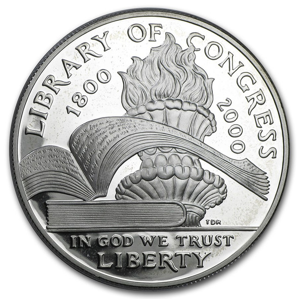 2000-P $1 Library of Congress Silver Commem - BU