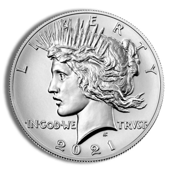 2021-P Peace Silver Dollar w/Box & COA