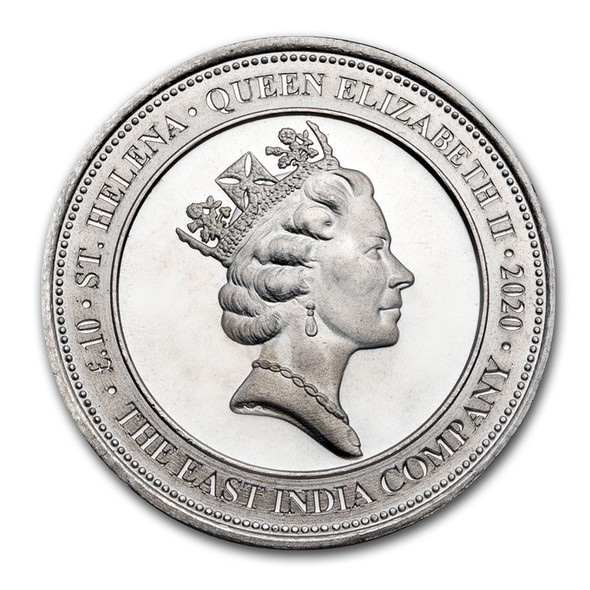 1/10 oz St. Helena Spade Guinea Shield Silver Coin (Year Varies)
