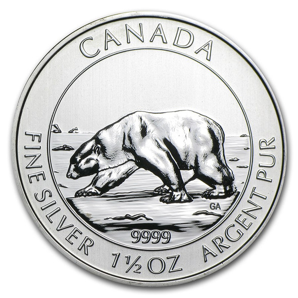 2013 1.5 oz Canadian Polar Bear Silver Coin 2013 1.5 oz Canadian Polar Bear Silver Coin