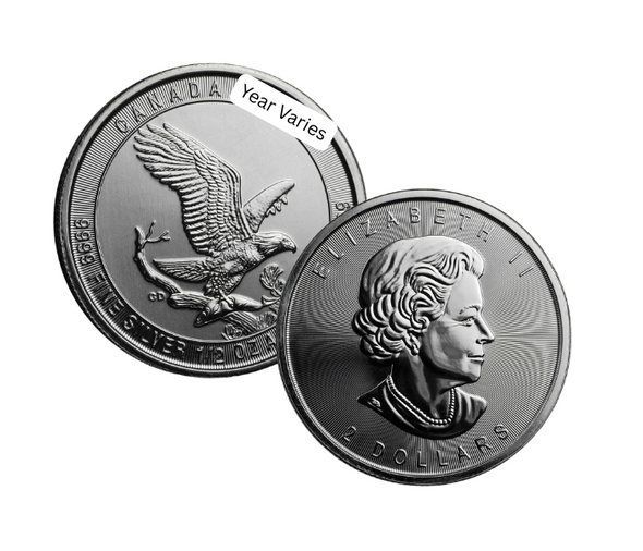1/2 oz Canadian Bald Eagle Silver Coin (Year Varies) 1/2 oz Canadian Bald Eagle Silver Coin (Year Varies)
