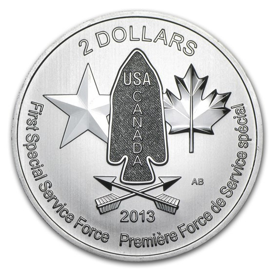 2013 3/4 oz Canada Silver Devil's Brigade