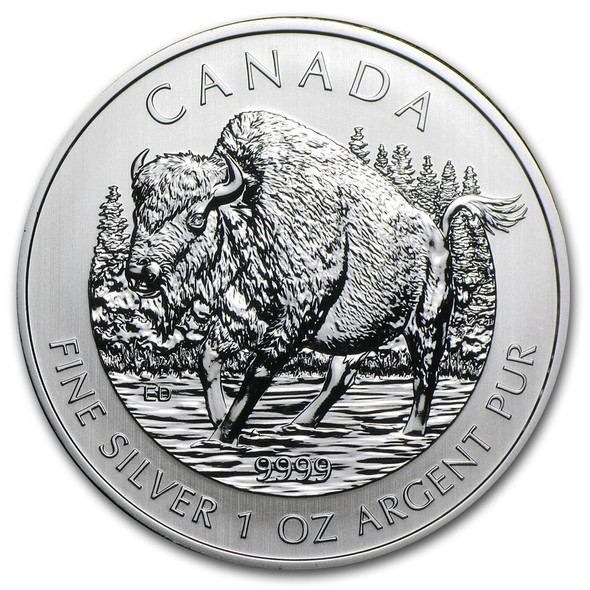 2013 1 oz Canadian Wood Bison Silver Coin 2013 1 oz Canadian Wood Bison Silver Coin