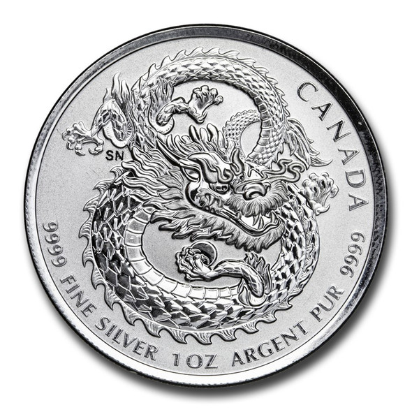 2019 1 oz Canadian Lucky Dragon High Relief Silver Coin 2019 1 oz Canadian Lucky Dragon High Relief Silver Coin