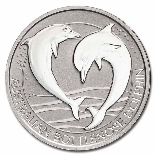 2019 1.5 oz Australian Bottlenose Dolphin Silver Coin 2019 1.5 oz Australian Bottlenose Dolphin Silver Coin