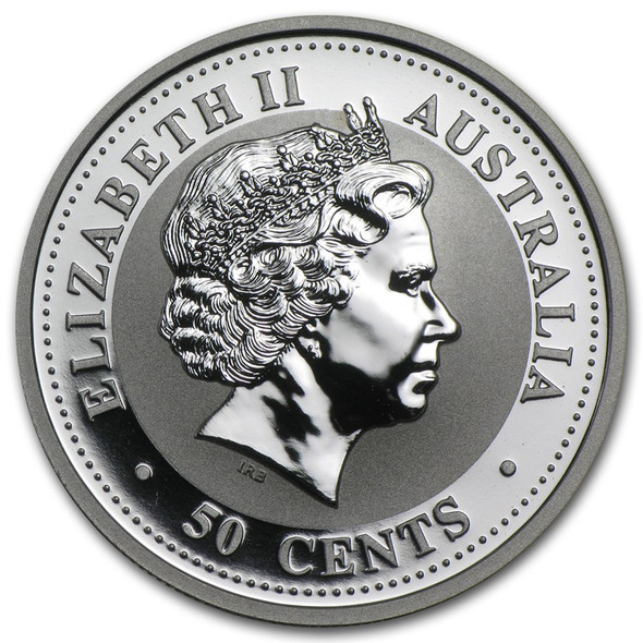 2002 1/2 oz Australia Silver Lunar Horse BU - Series I