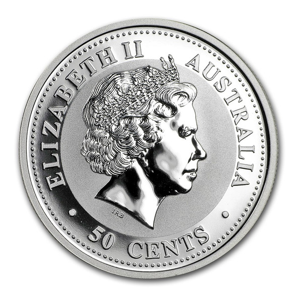 2005 1/2 oz Australia Silver Lunar Rooster BU - Series I 2005 1/2 oz Australia Silver Lunar Rooster BU - Series I