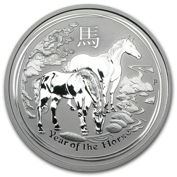 2014 1/2 oz Australia Silver Lunar Horse BU - Series II