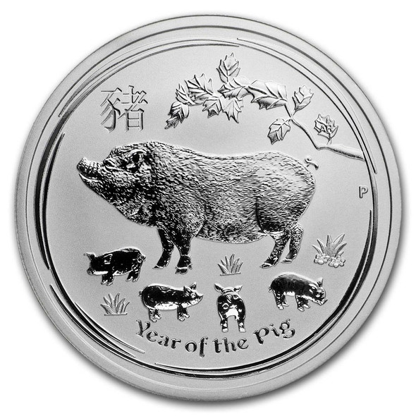 2019 1/2 oz Australia Silver Lunar Pig BU - Series II 2019 1/2 oz Australia Silver Lunar Pig BU - Series II
