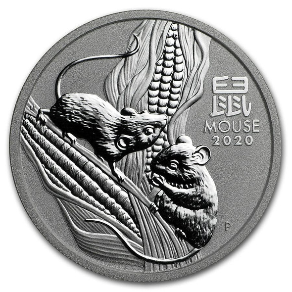 2020 1/2 oz Australia Silver Lunar Mouse BU - Series III 2020 1/2 oz Australia Silver Lunar Mouse BU - Series III