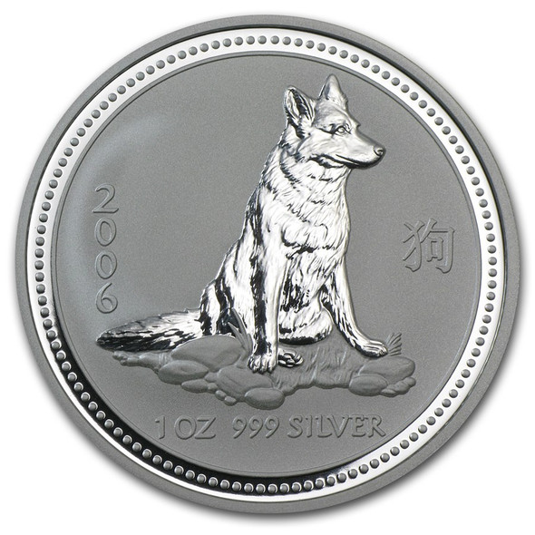 2006 1 oz Australia Silver Lunar Dog BU - Series I 2006 1 oz Australia Silver Lunar Dog BU - Series I