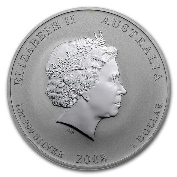 2008 1 oz Australia Silver Lunar Mouse BU - Series II
