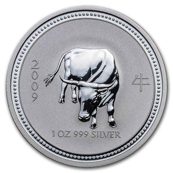 2009 1 oz Australia Silver Lunar Ox BU - Series I 2009 1 oz Australia Silver Lunar Ox BU - Series I