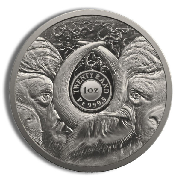 2023 1 oz Platinum South African Big 5 Buffalo Coin - Proof