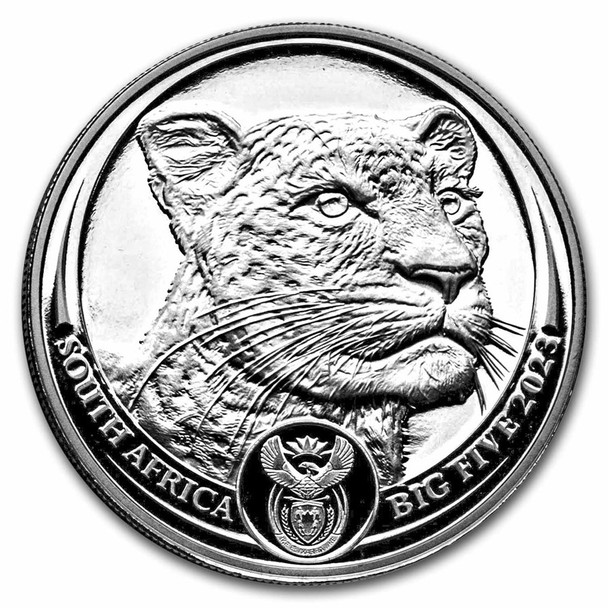 2023 1 oz Platinum South African Big 5 Leopard Coin - Proof
