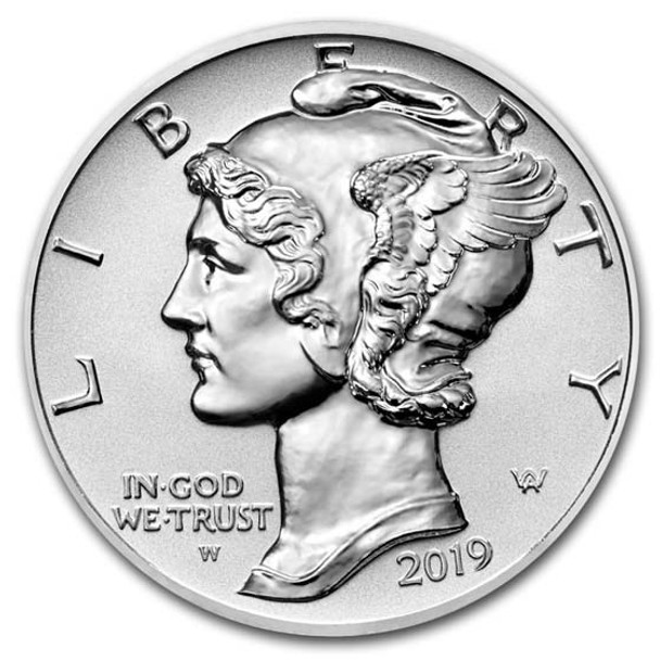 2019-W 1 oz Reverse Proof Palladium Eagle (w/Box & COA)