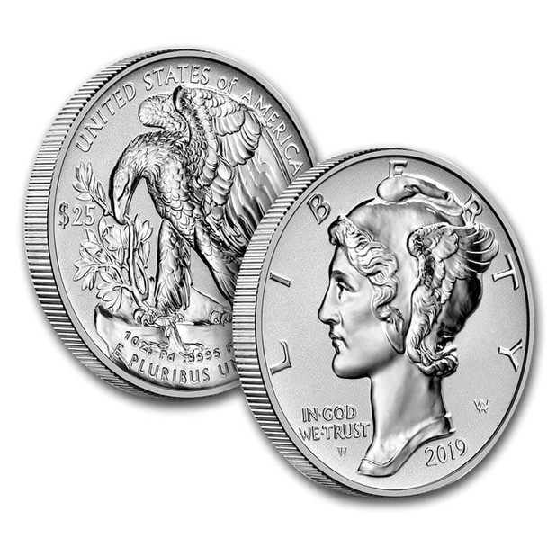 2019-W 1 oz Reverse Proof Palladium Eagle (w/Box & COA)