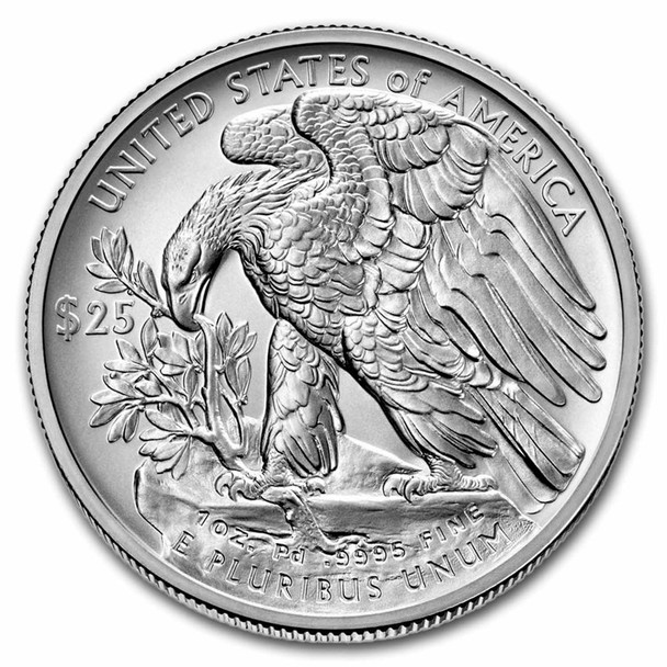 2023-W 1 oz Burnished Palladium Eagle (w/Box & COA)