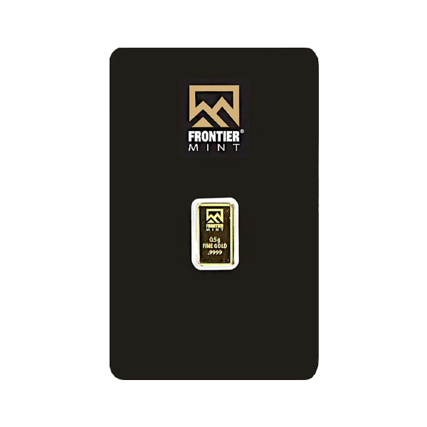 1/2 gram Gold Bar - Frontier Mint (Carded)