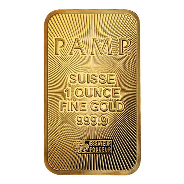 1 oz Gold Bar - PAMP Suisse (Carded)