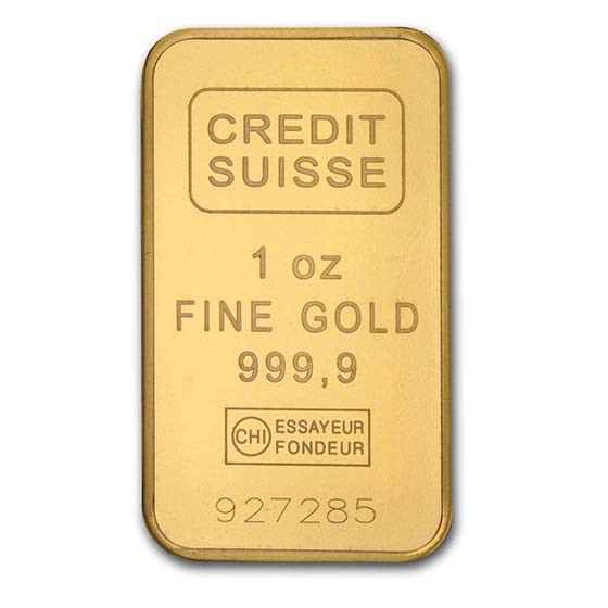 1 oz Gold Bar - Credit Suisse (Carded)