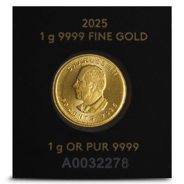 25 x 1 g Canadian MapleGram Gold Coins (Carded)