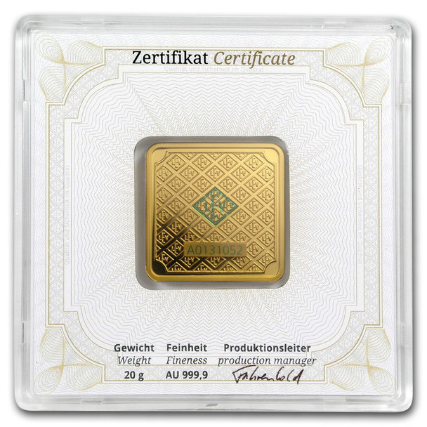 20 gram Gold Bar - Geiger (In Assay)