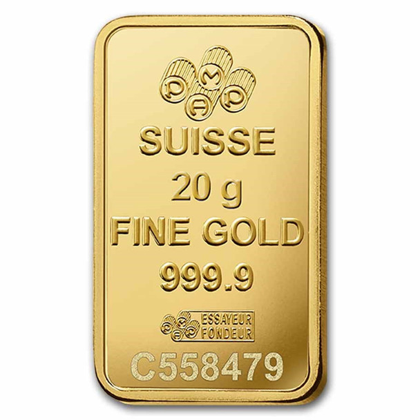 20 gram Gold Bar - PAMP Fortuna (Carded)