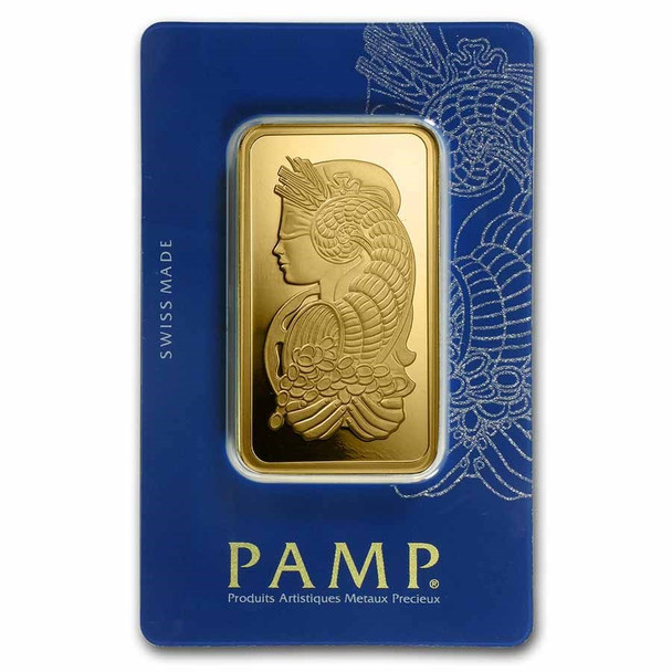 100 gram Gold Bar - PAMP Fortuna (Carded)