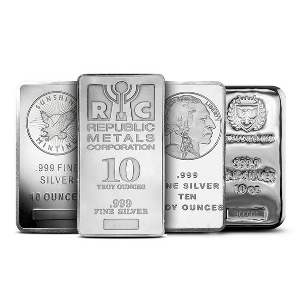 10 oz Silver Bar - Brand Varies