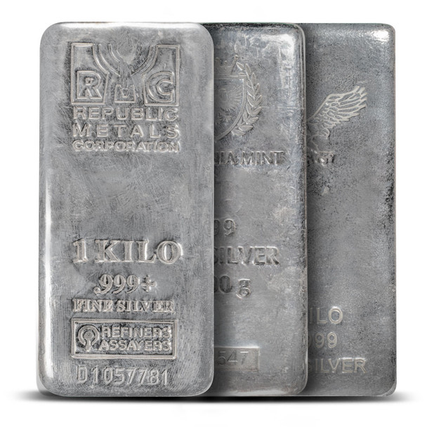1 Kilo Silver Bar - Design Varies