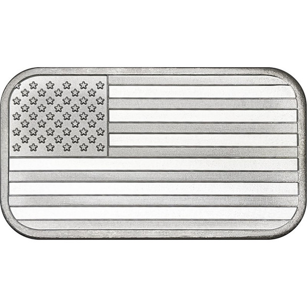 1 oz Silver Bar - American Flag Design