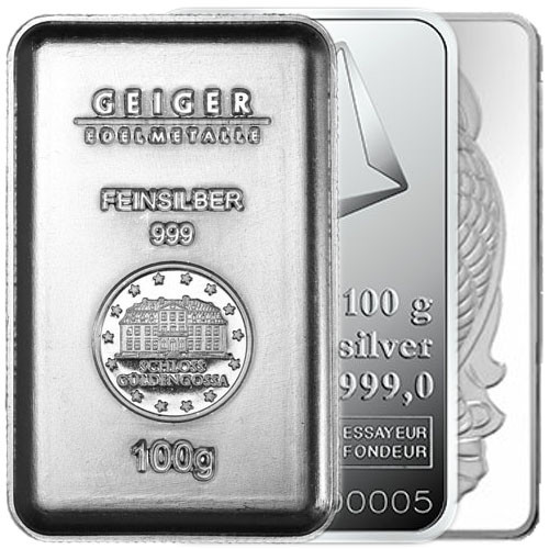 100 gram Silver Bar - Brand Varies