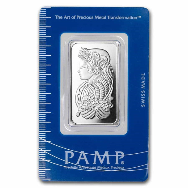 1 oz Platinum Bar - PAMP Fortuna (Carded)