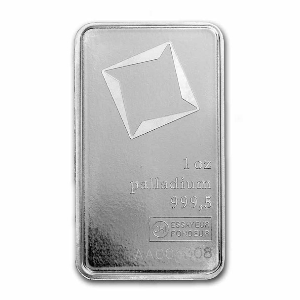 1 oz Palladium Bar - Valcambi (Carded)