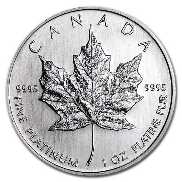 Canada 1 oz Platinum Maple Leaf BU