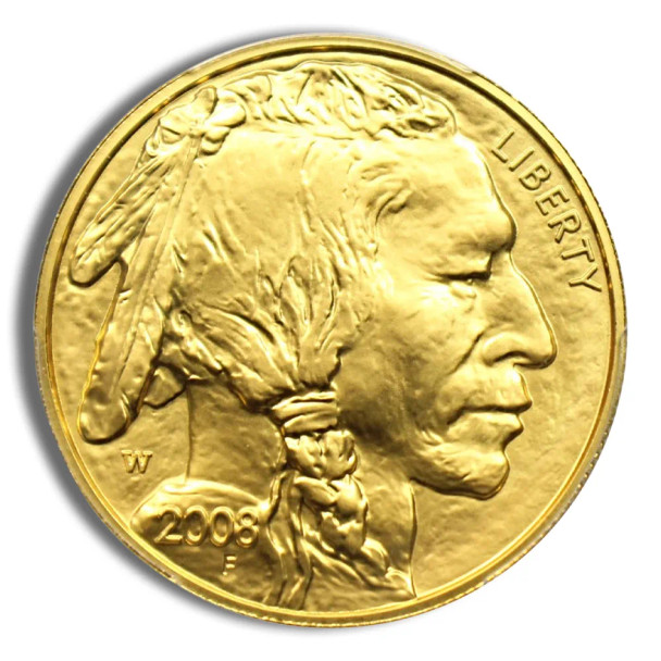 2008-W 1 oz Burnished Gold Buffalo (w/box & COA)