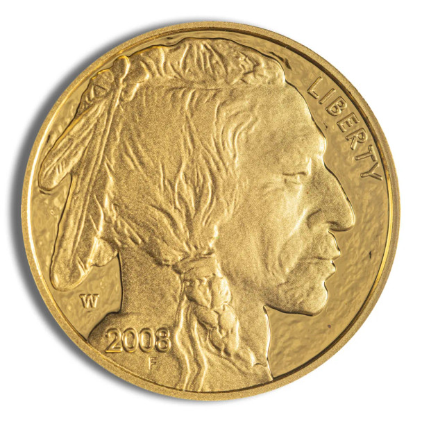2008-W 1/2 oz Burnished Gold Buffalo (w/box & COA)
