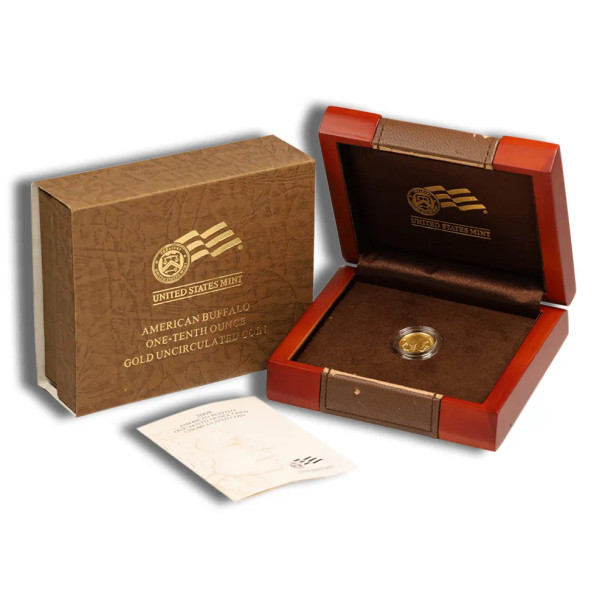 2008-W 1/10 oz Burnished Gold Buffalo (w/box & COA)
