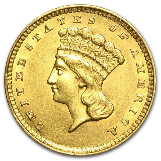 $1 Gold Indian Type 3 AU