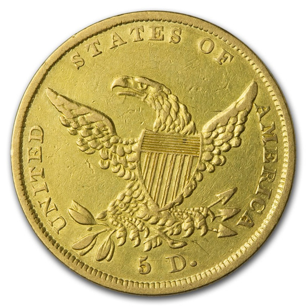 $5 Gold Classic Head Half Eagle XF