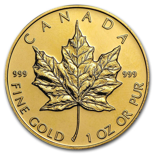Canadian 1 oz (.999) Gold Maple Leaf BU