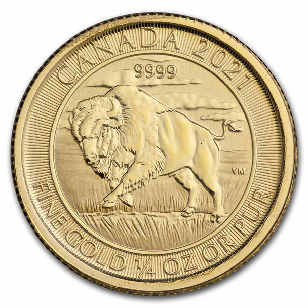 2021 1/4 oz Canadian Buffalo Gold Coin
