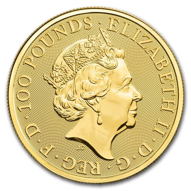 2019 1 oz Great Britain Queen's Beast Gold Coin-Yale